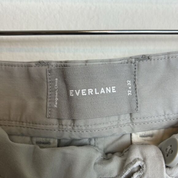 Everlane Pants Men’s 32x32 Gray Chino Straight Pockets Casual Zip Classic Preppy - Picture 4 of 11